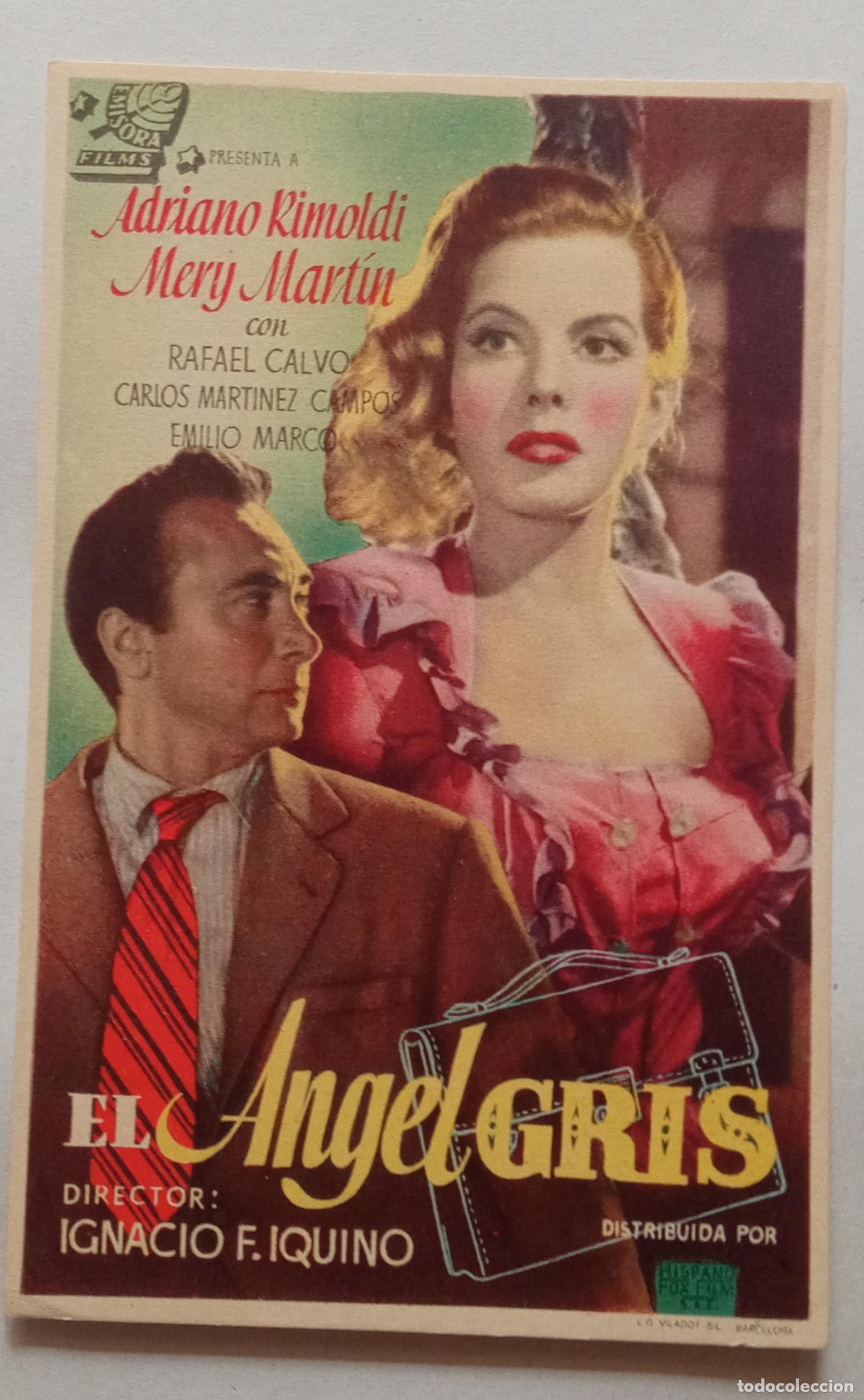 Cine: PROGRAMA DE CINE. ADRIANO RIMOLDI. MERY MART&Iacute;N. EL &Aacute;NGEL GRIS