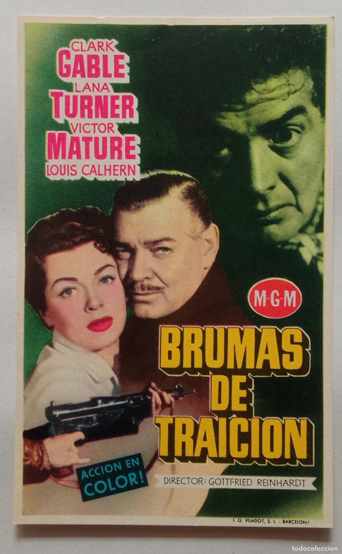 Cine: PROGRAMA DE CINE. CLARK GABLE. LANA TURNER. BRUMAS DE TRAICI&Oacute;N - Foto 1