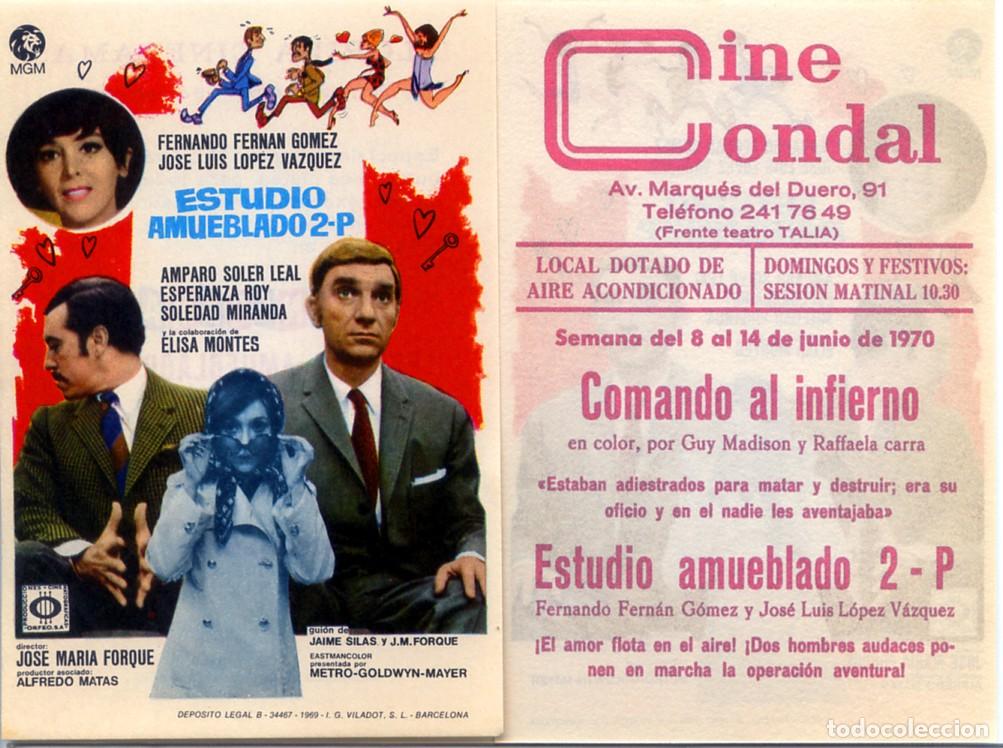 Cine: FOLLETO DE MANO ORIGINAL ESTUDIO AMUEBLADO 2-P CINE CONDAL BARCELONA