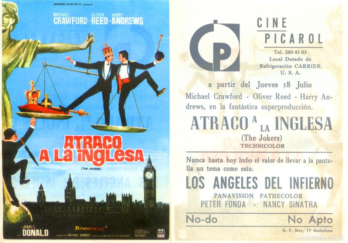 Cine: FOLLETO DE MANO ORIGINAL ATRACO A LA INGLESA CINE PICAROL BADALONA