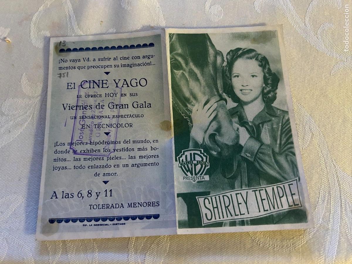 Cine: A RIENDA SUELTA CINE YAGO SANTIAGO COLOR VERDE BUEN ESTADO CON PUBLICIDAD 751