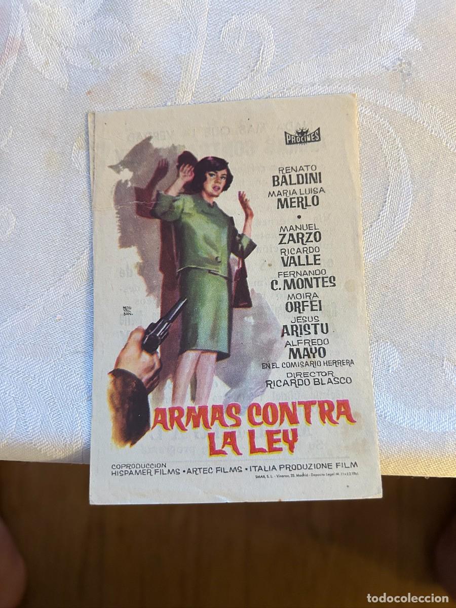 Cine: ARMAS CONTRA LA LEY CINE MADRIGAL GRANADA CON PUBLICIDAD BUEN ESTADO 760