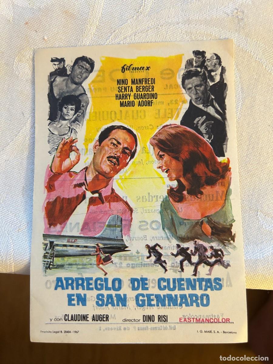 Cine: ARREGLO DE CUENTAS EN SAN GENNARO CINE ODEON CON PUBLICIDAD BUEN ESTADO 771