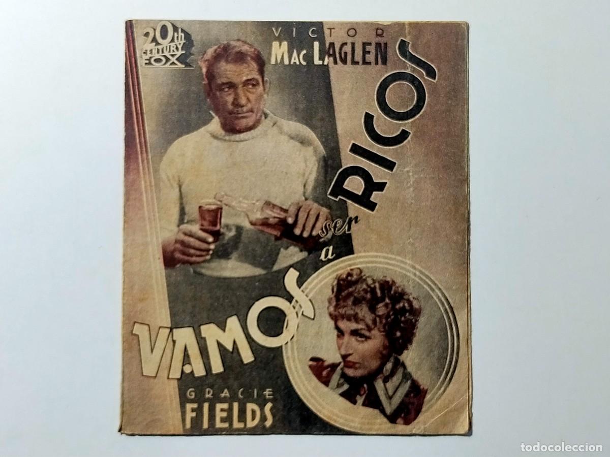 Cine: Programa Doble Orig VAMOS A SER RICOS. Victor MacLaglen, Gracie Fields - Teatro Villamarta, Jerez