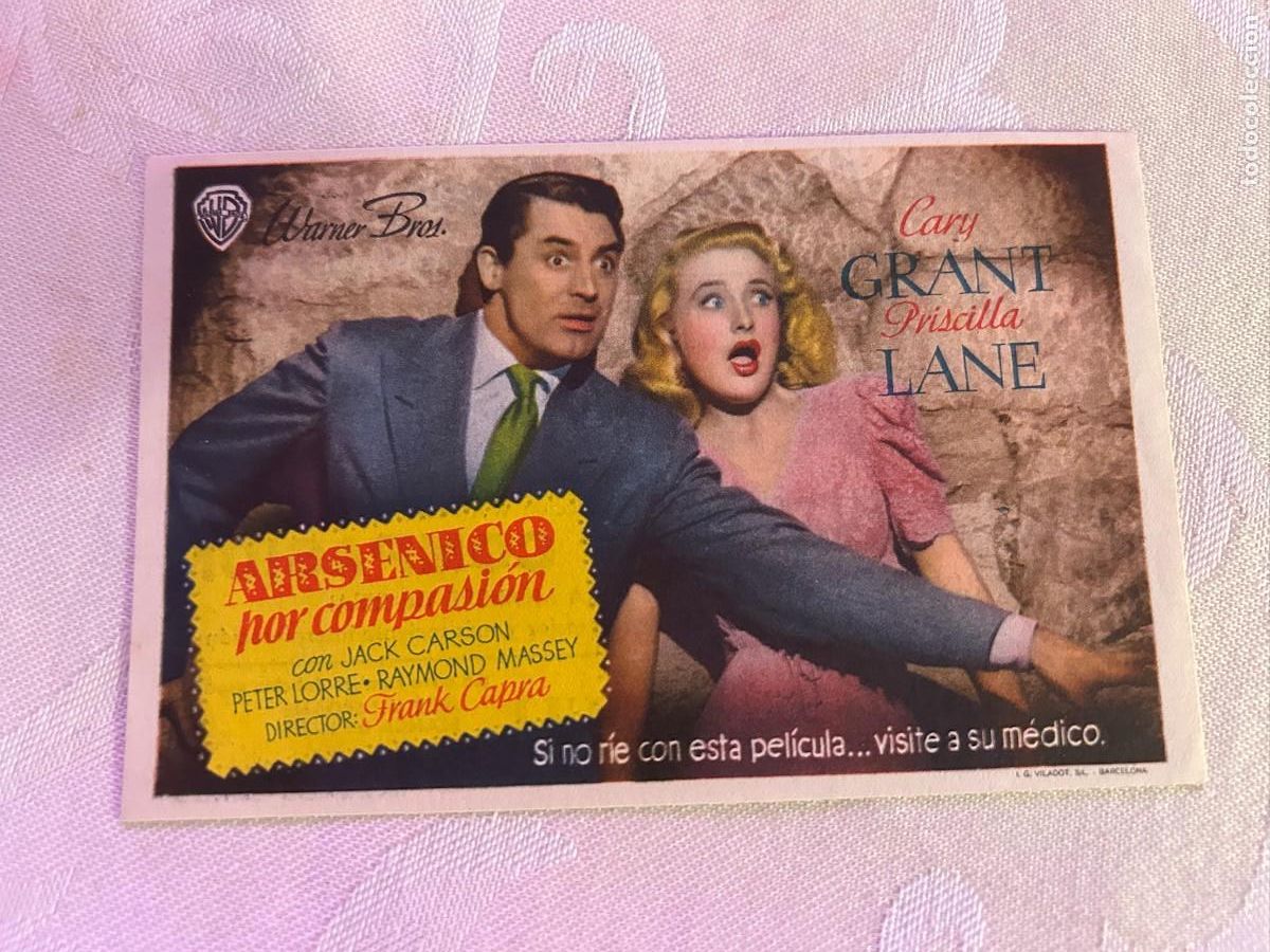 Cine: ARSENICO POR COMPASION CINEMA SABOYA CASTELLON CON PUBLICIDAD BUEN ESTADO 783