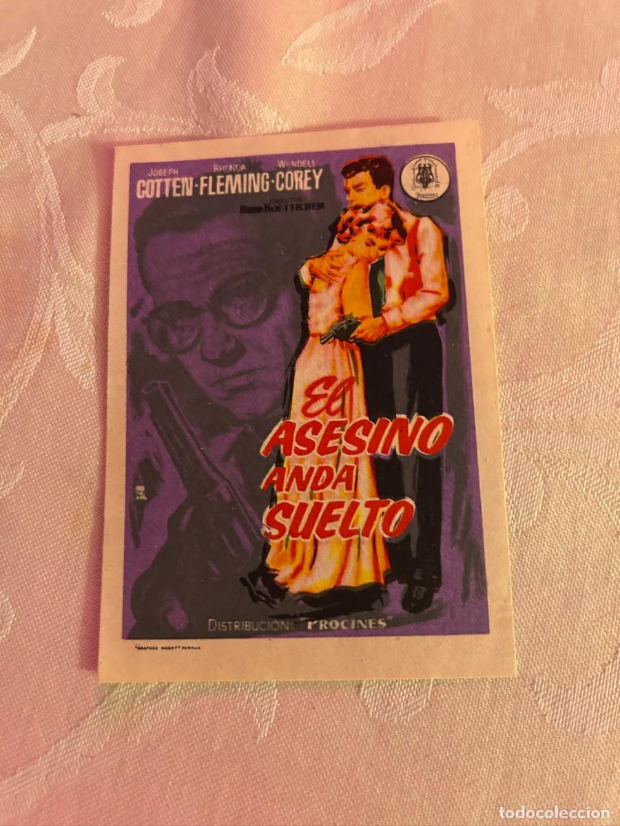 Cine: EL ASESINO ANDA SUELTO CINE ARENAS-ALBENZ-ALBORADA Y GAYARRE BARCELONA CO PUBLICIDAD BUEN ESTADO 804
