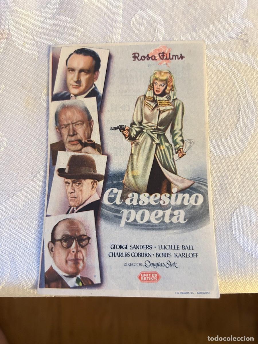 Cine: EL ASESINO POETA CINE GOYA CALLE VALLECAS CON PUBLICIDAD BUEN ESTADO