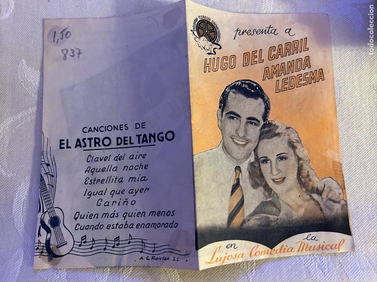 Cine: EL ASTRO DEL TANGO CON PUBLICIDAD BUEN ESTADO 837