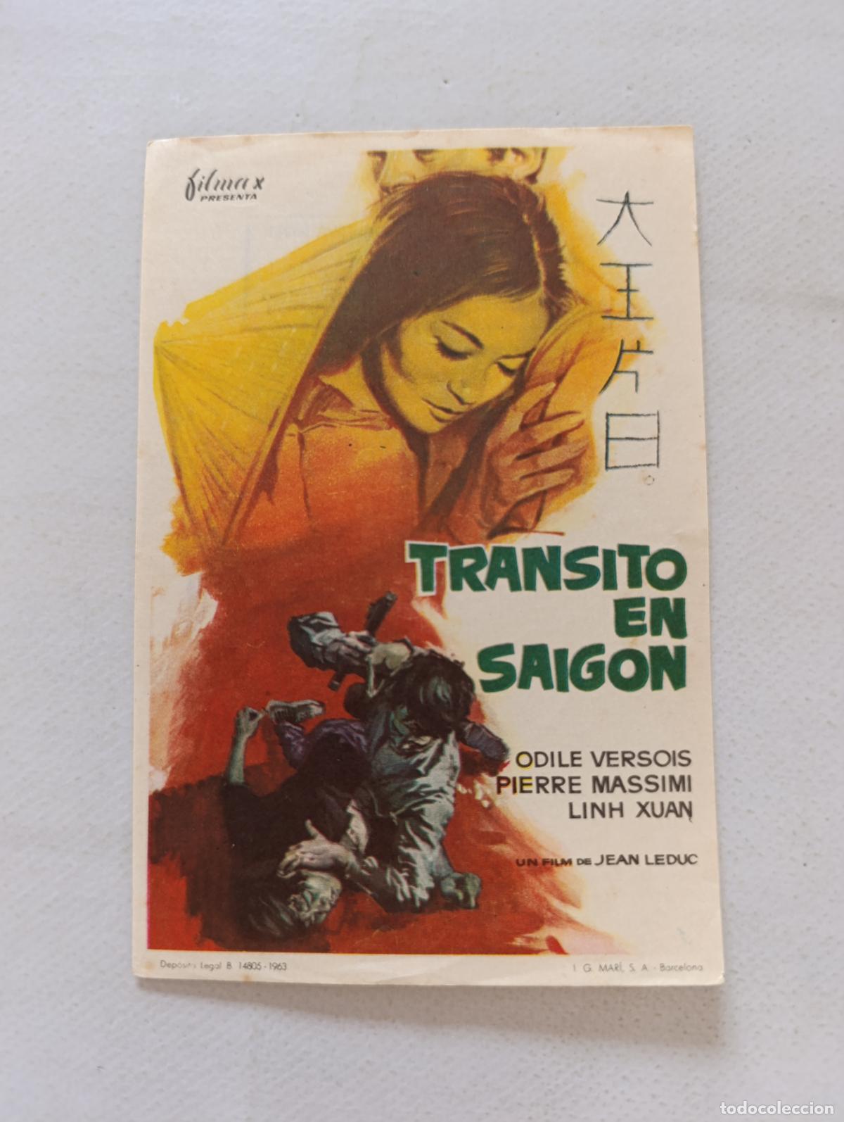 Cine: FOLLETO DE MANO - TRANSITO EN SAIGON - ODILE VERSOIS, PIERRE MASSIMI (148K)