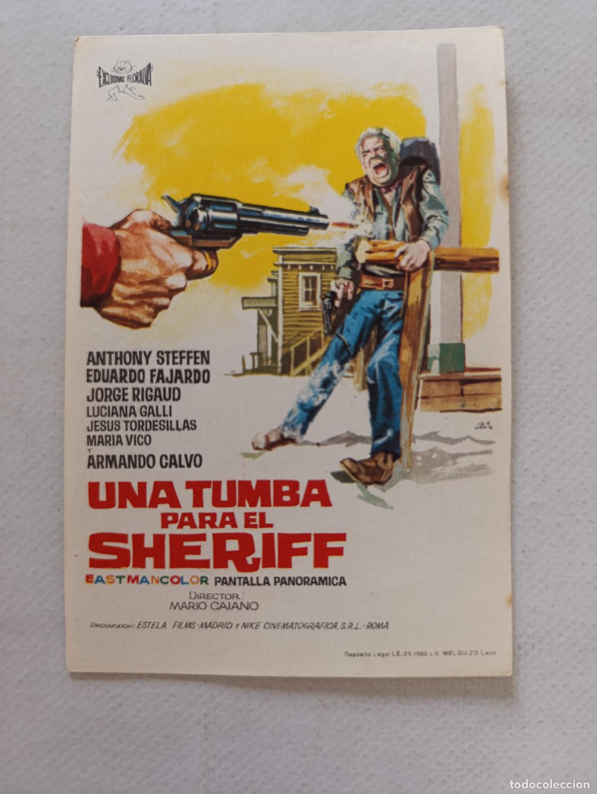 Cine: FOLLETO DE MANO - UNA TUMBA PARA EL SHERIFF - SIN PUBLICIDAD (148N)