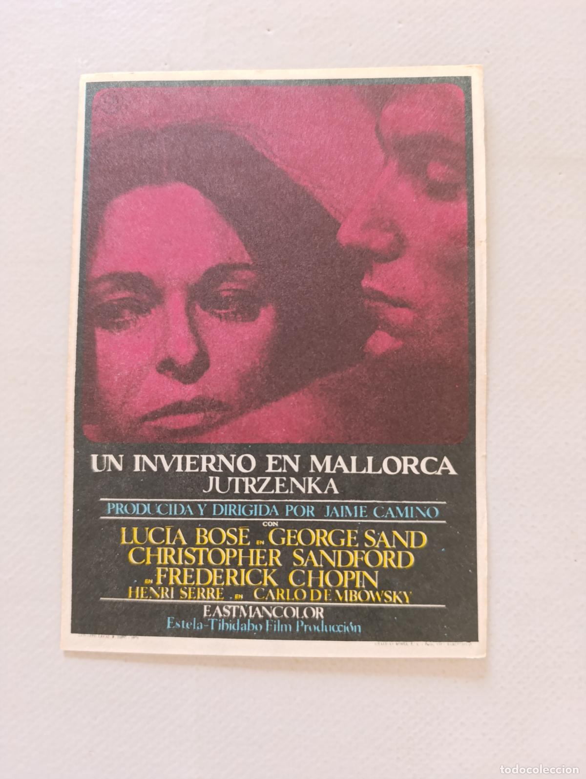 Cine: FOLLETO DE MANO - UN INVIERNO EN MALLORCA - JUTRZENKA, LUCIA BOSE - SIN PUBLICIDAD (148N)