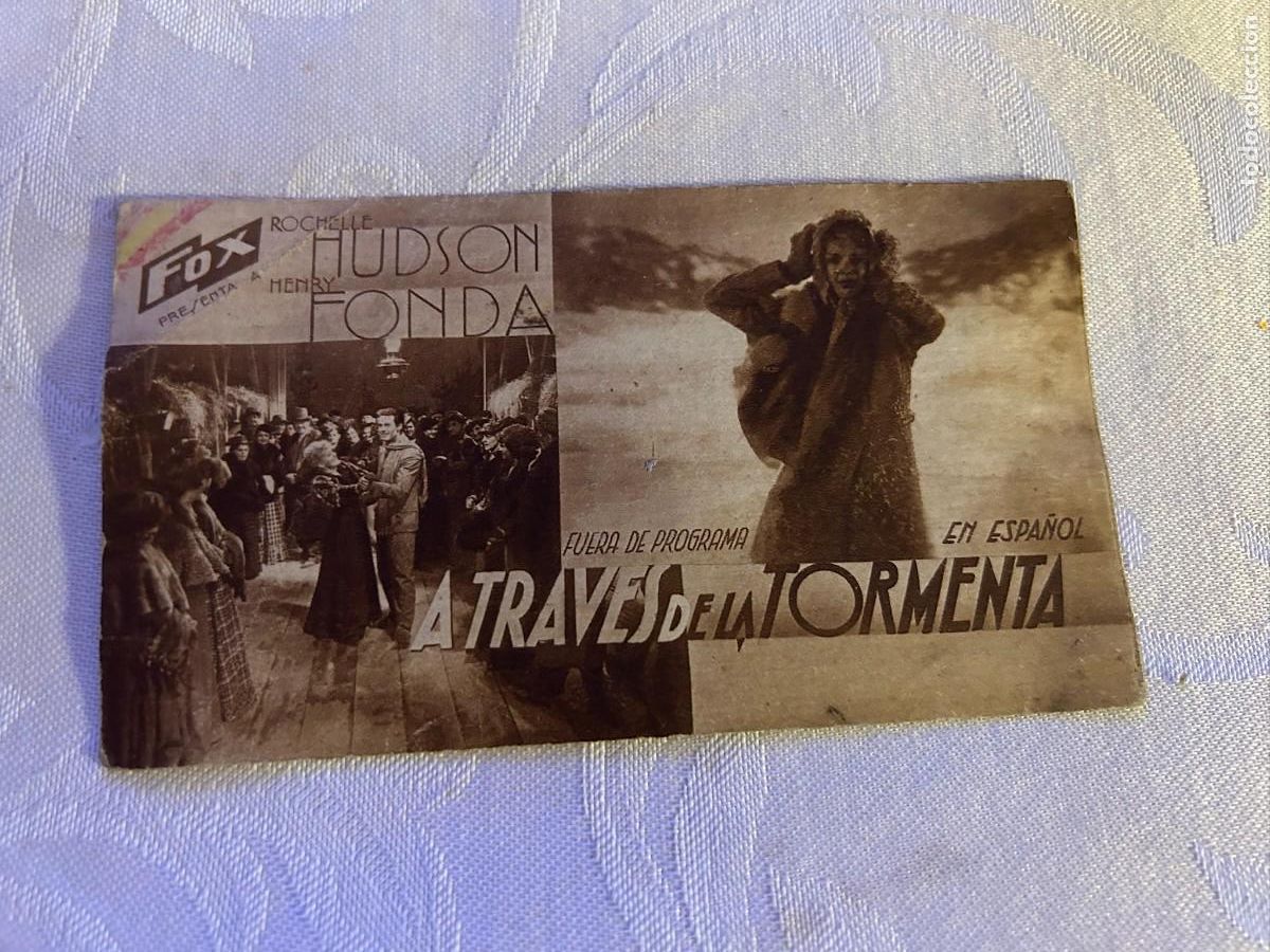 Cine: A TRAVES DE LA TORMENTA CINEMA FERROL CON PUBLICIDAD BUEN ESTADO 866