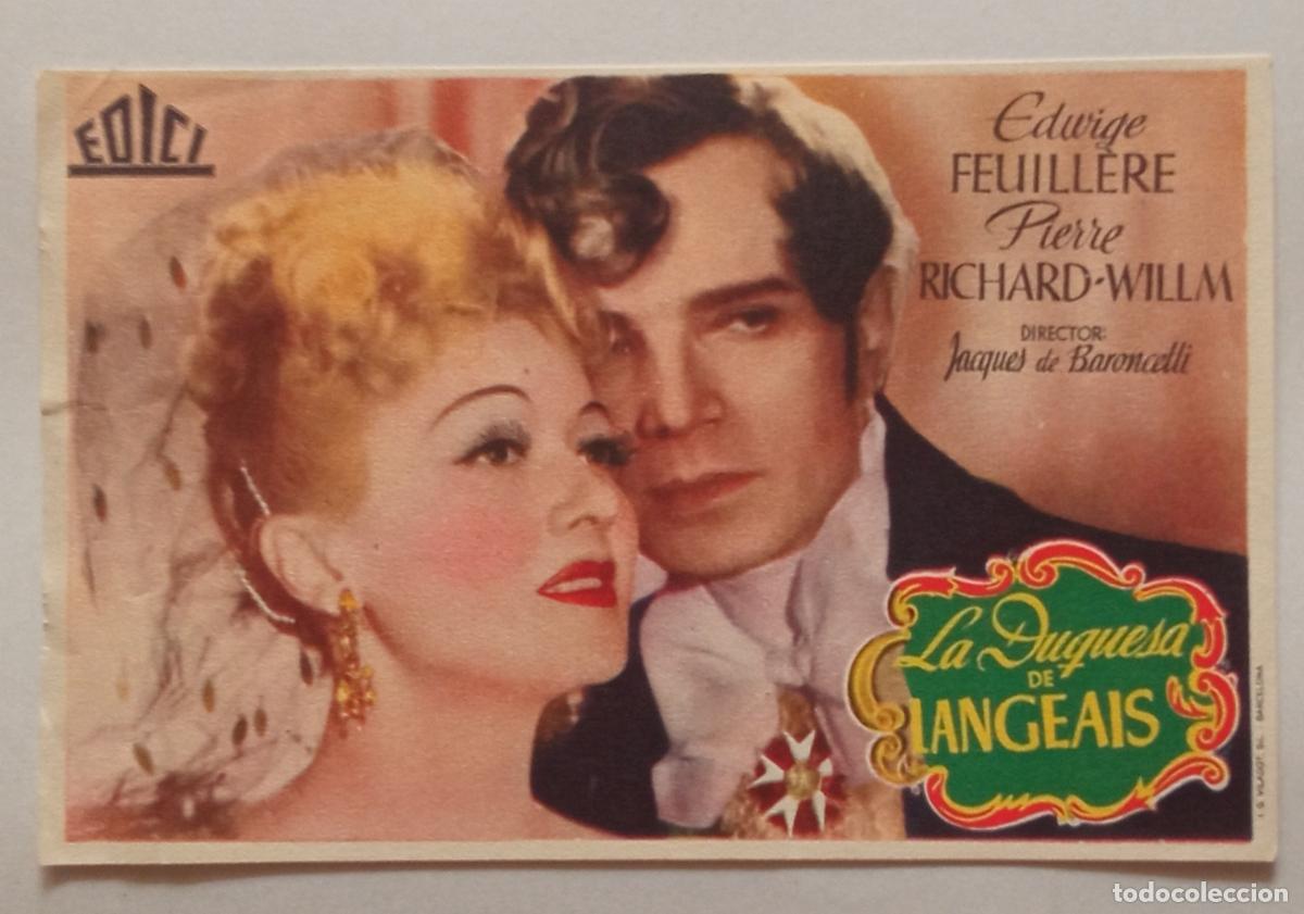 Cine: PROGRAMA DE CINE. EDWIGE FEUILLERE. LA DUQUESA DE LANGEAIS