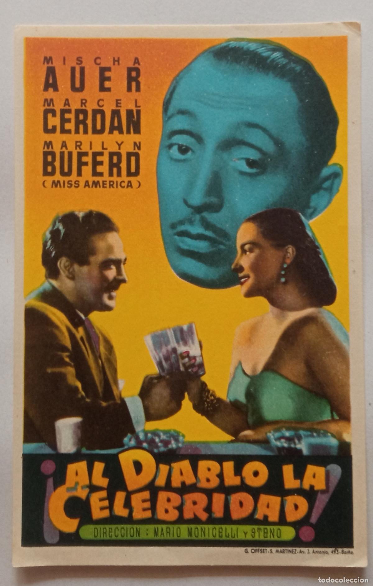 Cine: PROGRAMA DE CINE. MISCHA AUER. AL DIABLO LA CELEBRIDAD