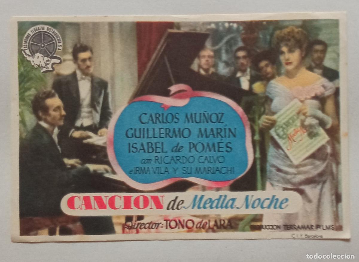 Cine: PROGRAMA DE CINE. CARLOS MU&Ntilde;OZ. CANCI&Oacute;N DE MEDIA NOCHE