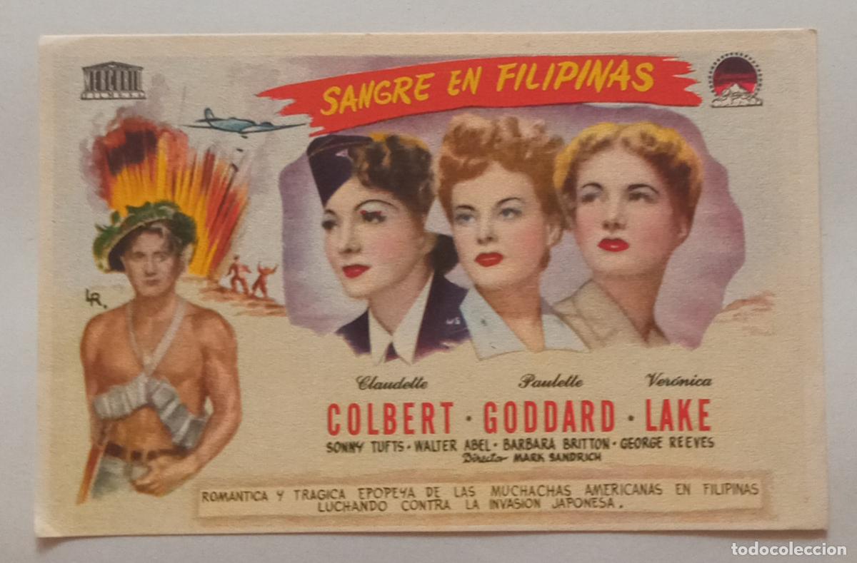 Cine: PROGRAMA DE CINE. CLAUDETTE COLBERT. SANGRE EN FILIPINAS
