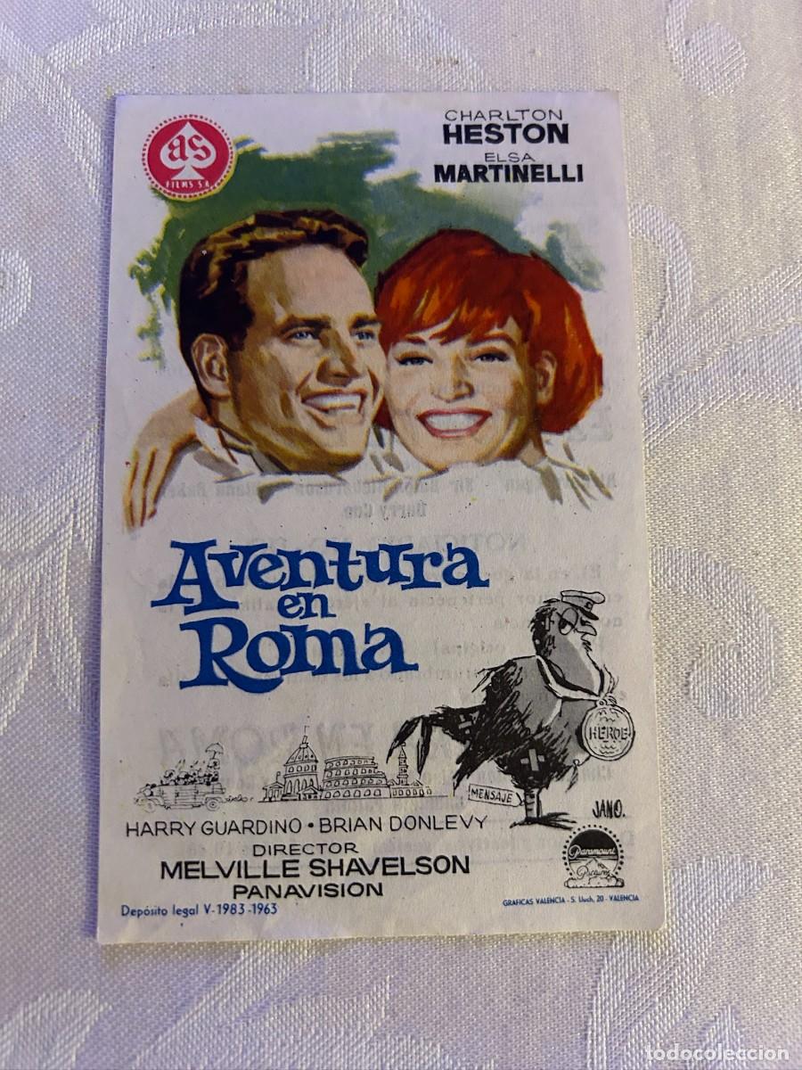 Cine: AVENTURA EN ROMA ARENAS LICEO BARCELONA CON PUBLICIDAD BUEN ESTADO 892