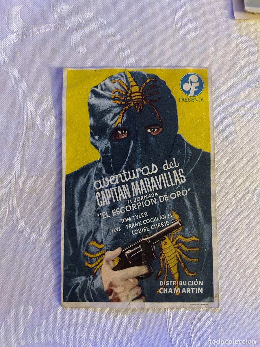 Cine: AVENTURAS DEL CAPITAN MARAVILLAS EL ESCORPION DE ORO ALHAMBRA ZARAGOZA CON PUBLICIDAD BUEN ESTA 916