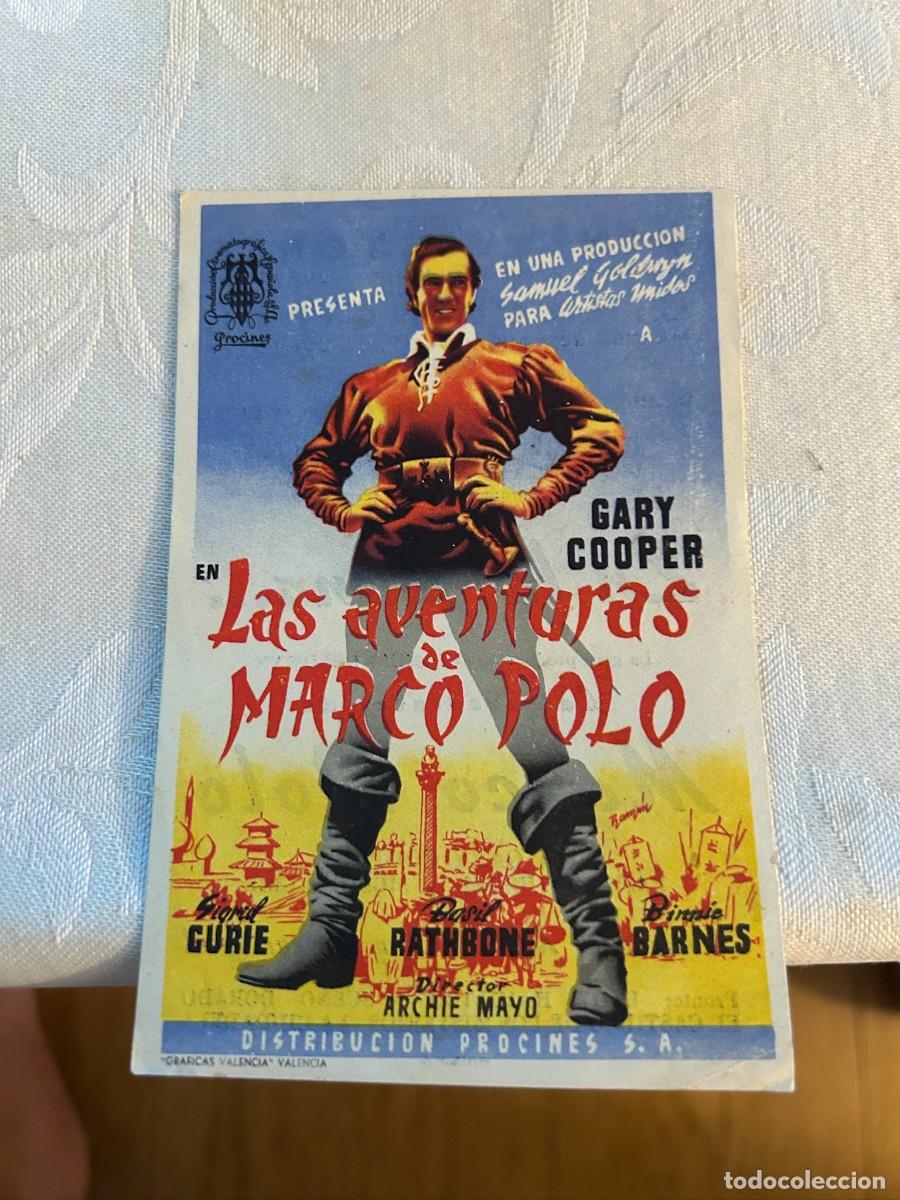 Cine: LAS AVENTURAS DE MARCO POLO CINE VICTORIA- PRINCIPAL CON PUBLICIDAD BUEN ESTADO 926