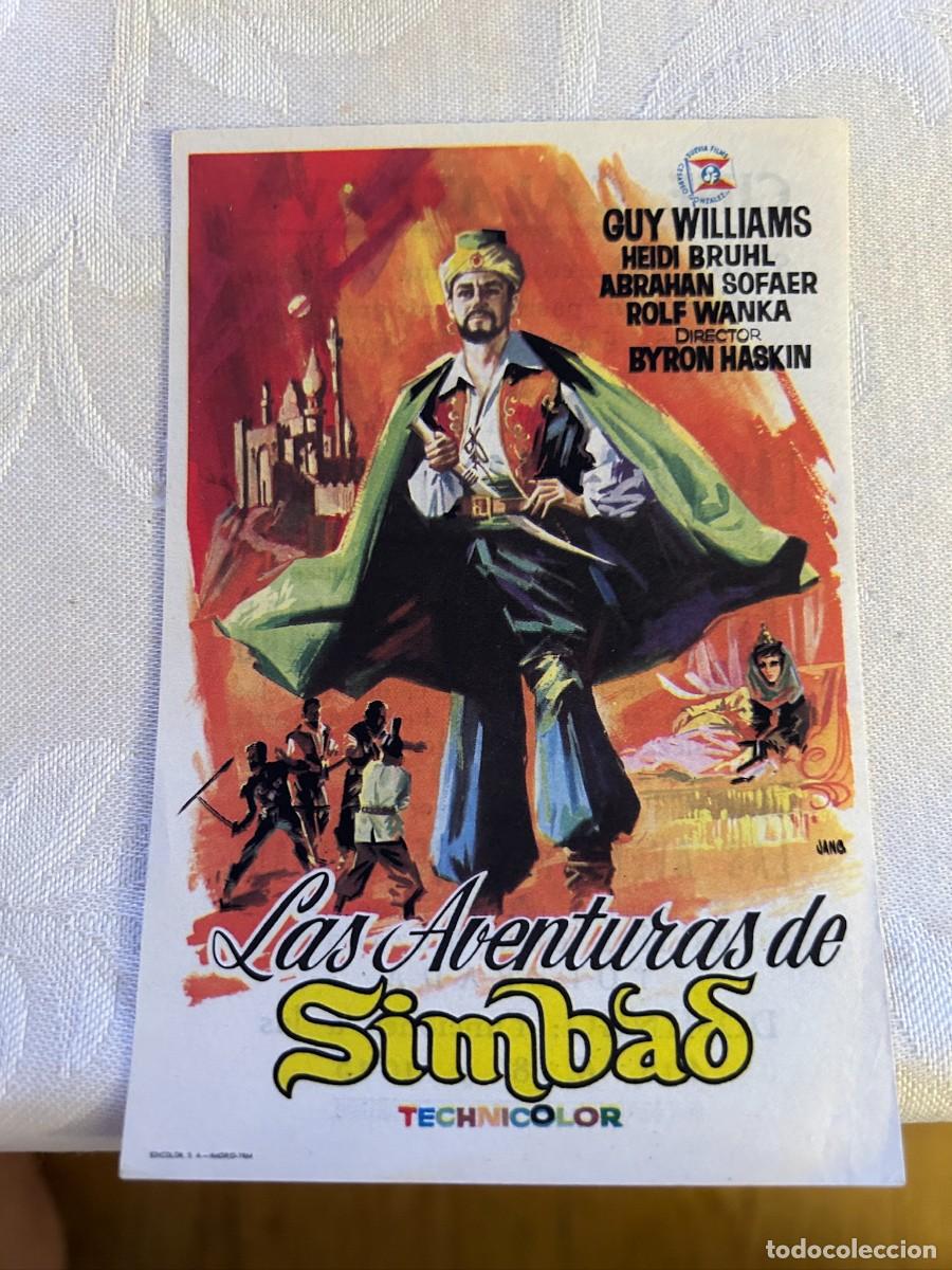 Cine: LAS AVENTURAS DE SIMBAD CINE CALATRAVA PUERTOLLANO CON PUBLICIDAD BUEN ESTADO 932