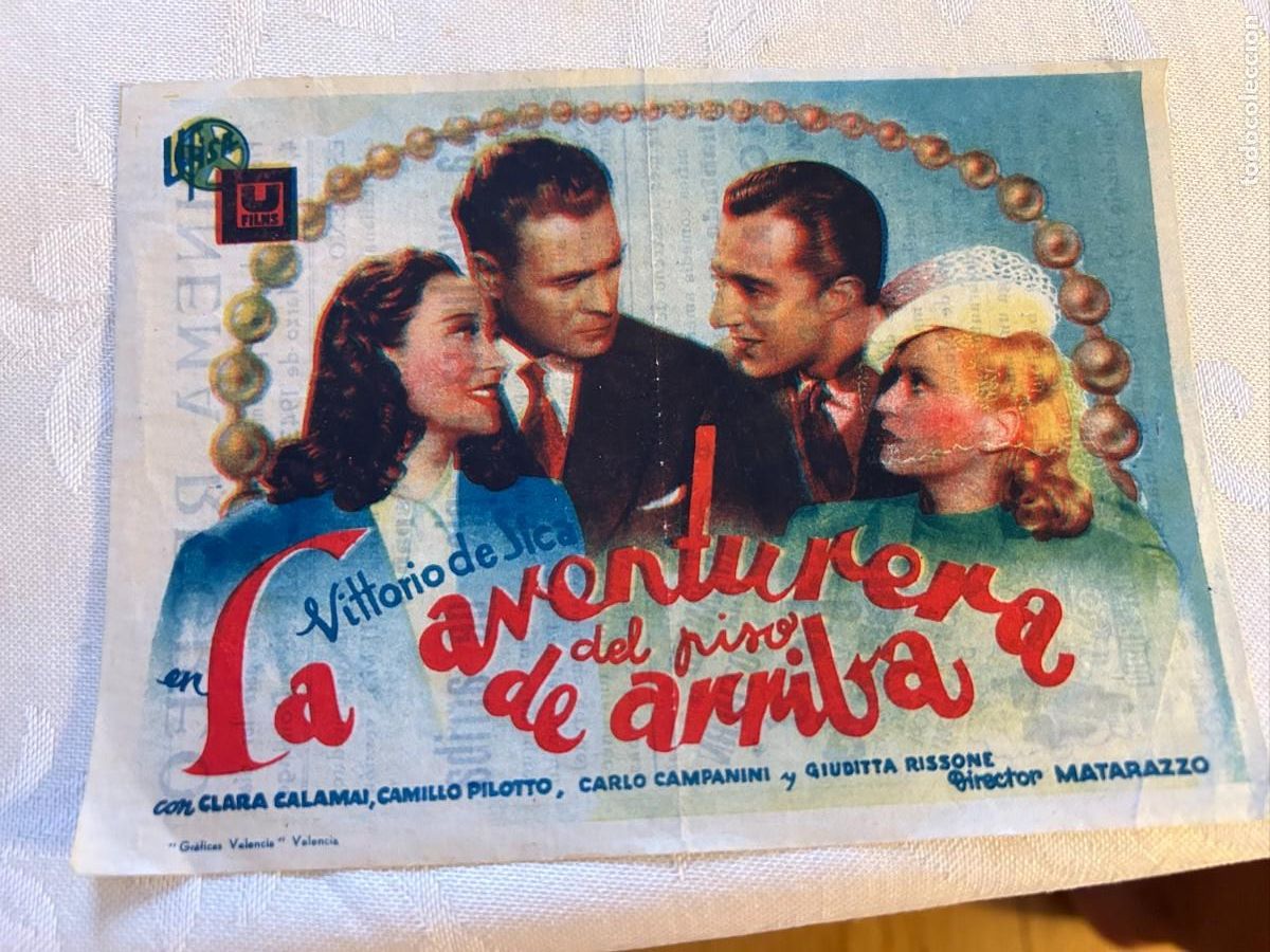 Cine: LA AVENTURERA DEL PIDO DE ARRIBA CINE ALHAMBRA ZARAGOZA CON PUBLICIDAD CORRECTO 939