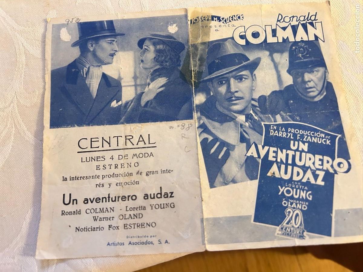 Cine: UN AVENTUREO AUDAZ CINE CENTRAL CON PUBLICIDAD COMO SE VE 952