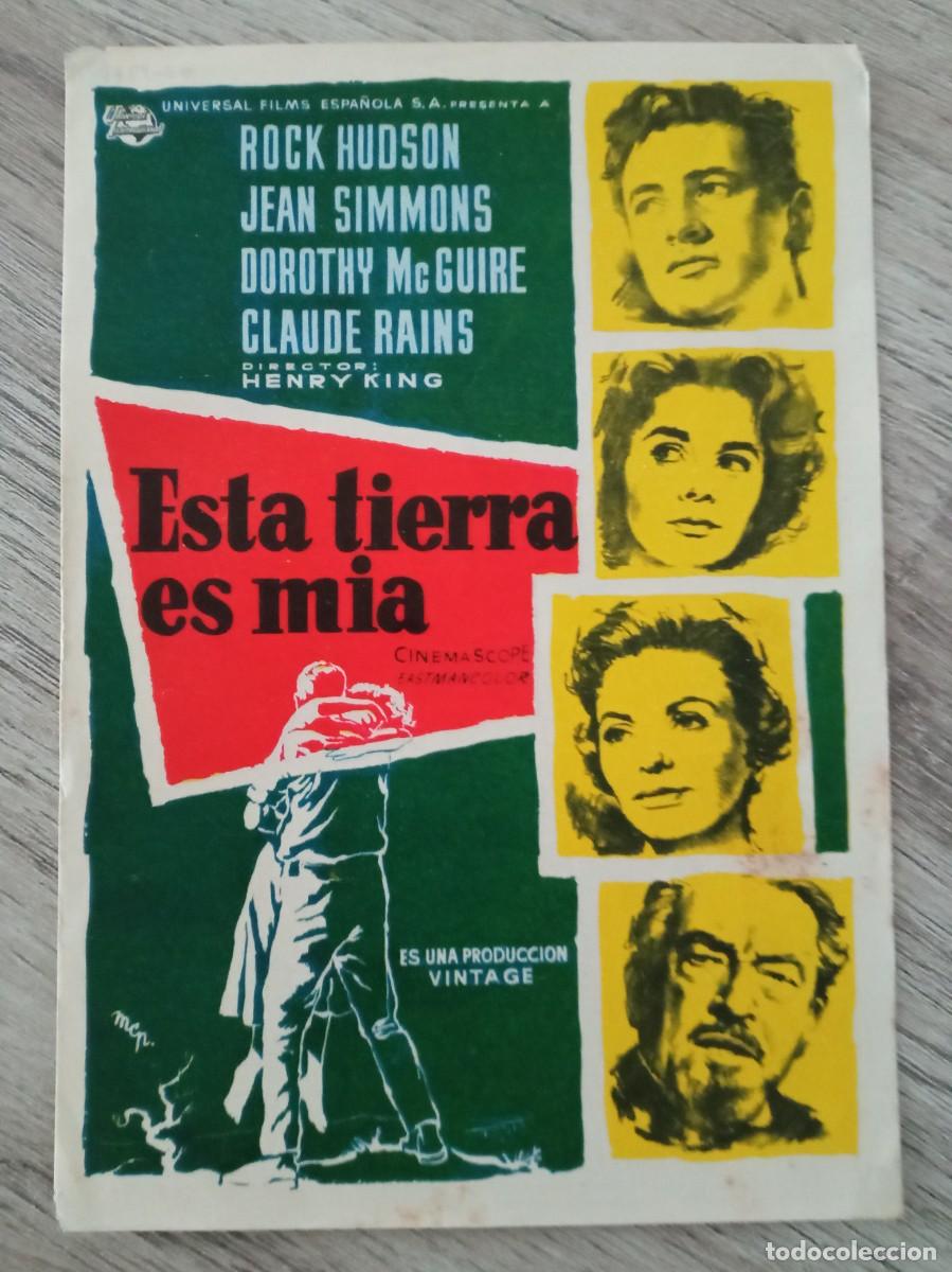 Cine: ESTA TIERRA ES MIA, ROCK HUDSON, JEAN SIMMONS