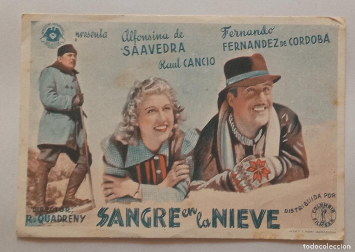 Cine: PROGRAMA DE CINE. ALFONSINA SAAVEDRA. SANGRE EN LA NIEVE
