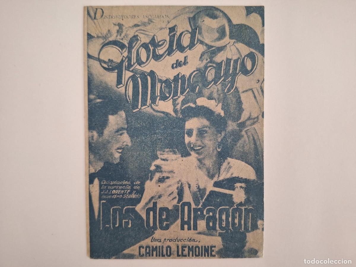 Cine: CINE FOLLETO MANO DOBLE GLORIA DEL MONCAYO LOS DE ARAGON CINE VICTORIA MALAGA FMD RV 141