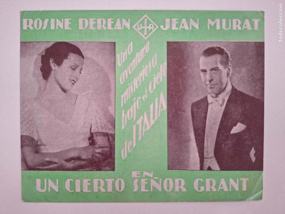 Cine: CINE FOLLETO MANO SIMPLE UN CIERTO SE&Ntilde;OR GRANT FMD RV 143