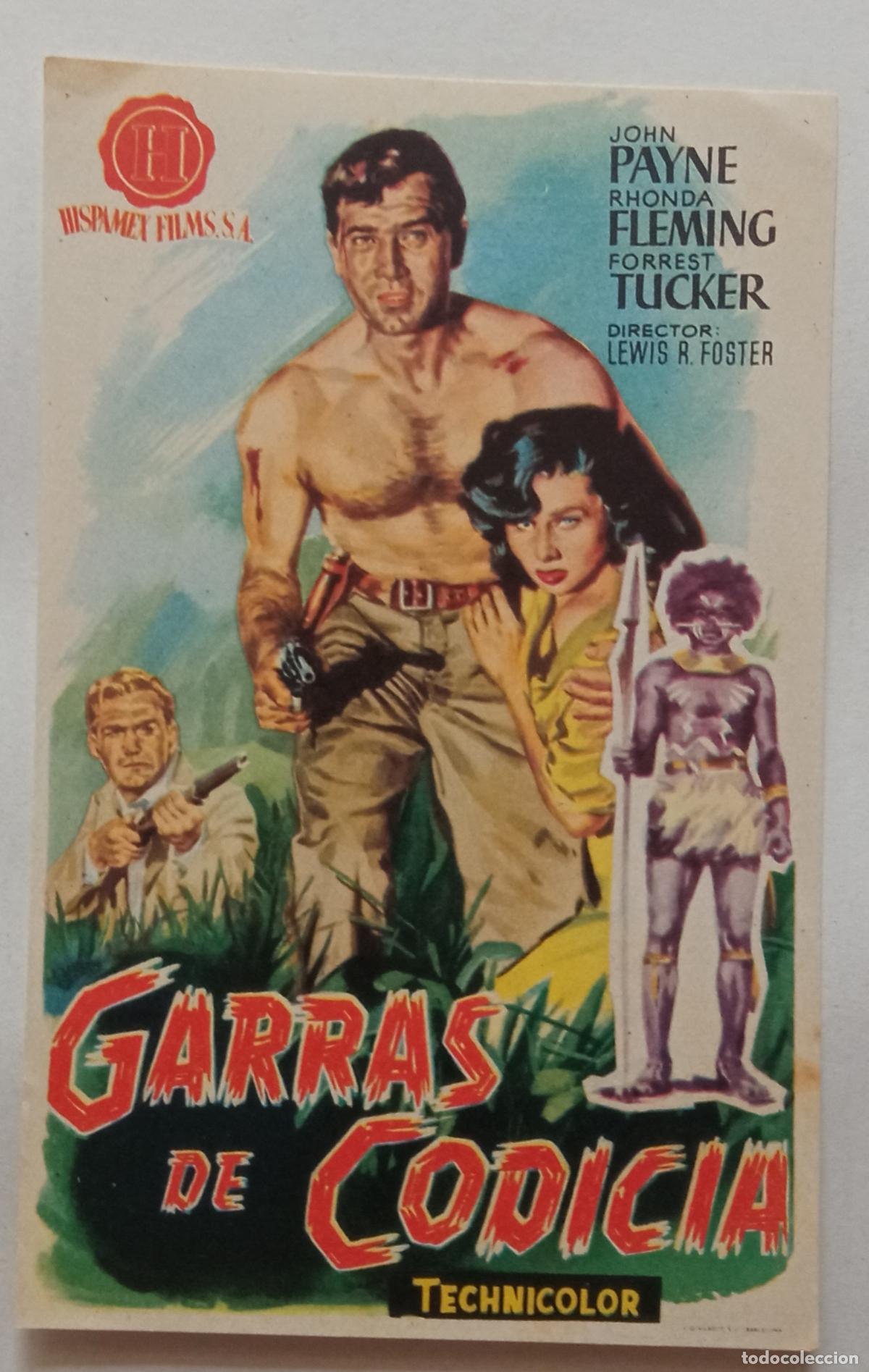 Cine: PROGRAMA DE CINE. JOHN PAYNE. GARRAS DE CODICIA