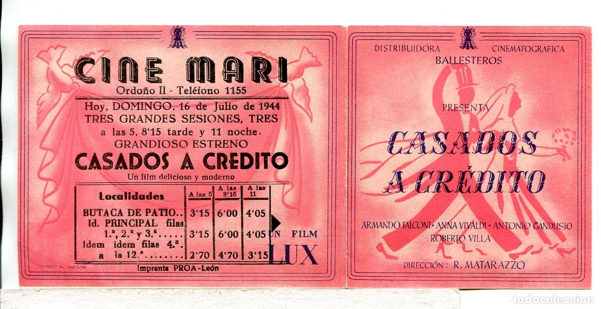 Cine: CASADOS A CREDITO, con Armando Falconi.