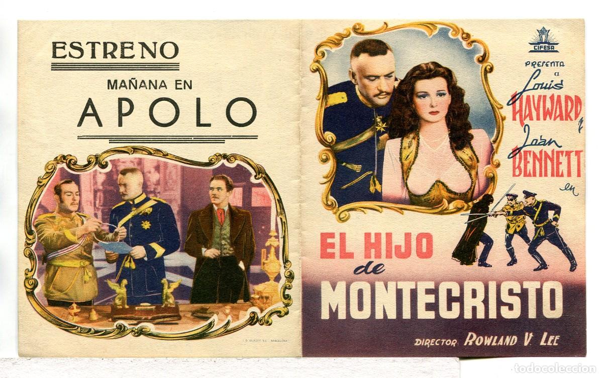 Cine: EL HIJO DE MONTECRISTO, con Louis Hayward.