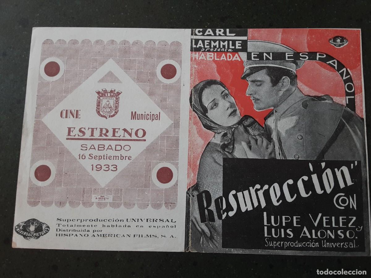 Kino: RESURRECCI&Oacute;N, LUPE VELEZ, LUIS ALONSO.