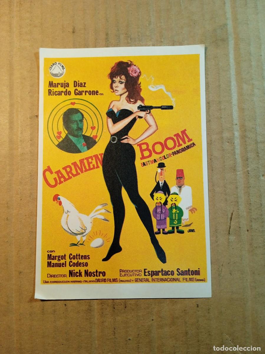 Cine: FOLLETO DE MANO SIN PUBLICIDAD CARMEN BOOM
