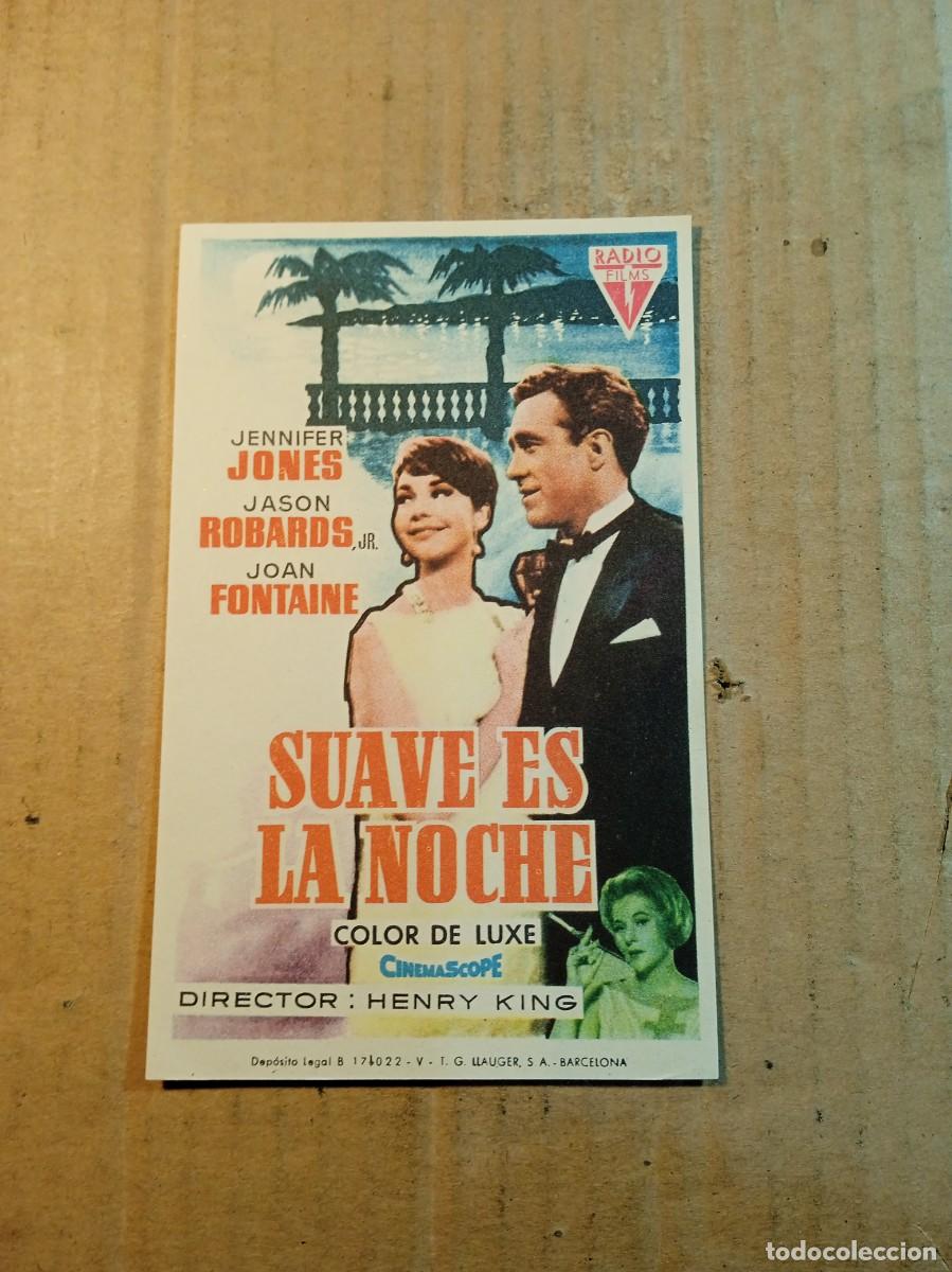 Cine: FOLLETO DE MANO SIN PUBLICIDAD SUAVE ES LA NOCHE