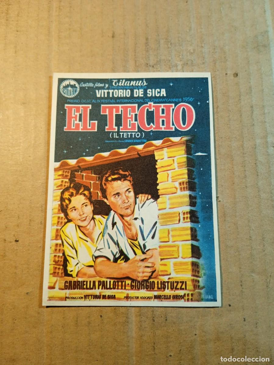 Cine: FOLLETO DE MANO SIN PUBLICIDAD EL TECHO