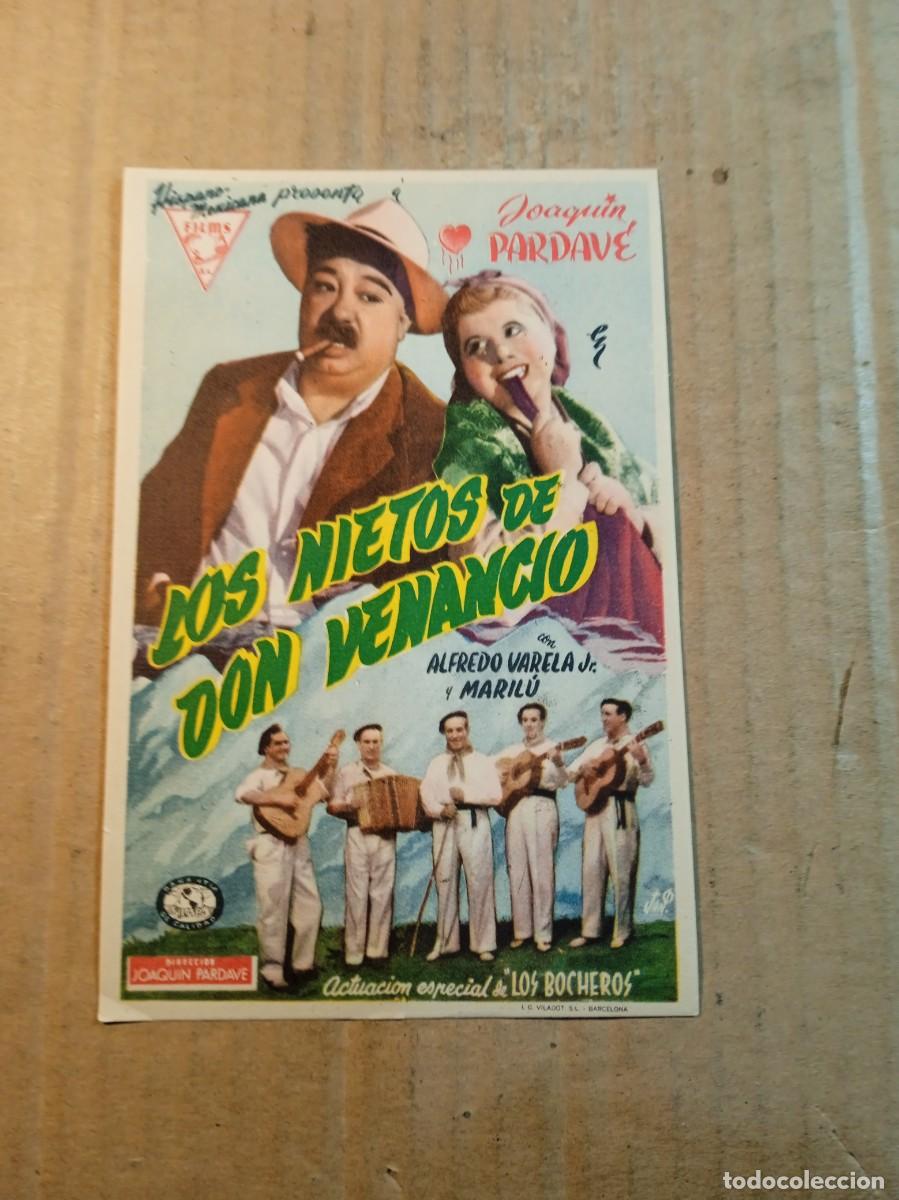 Cine: FOLLETO DE MANO SIN PUBLICIDAD LOS NIETOS DE DON VENANCIO