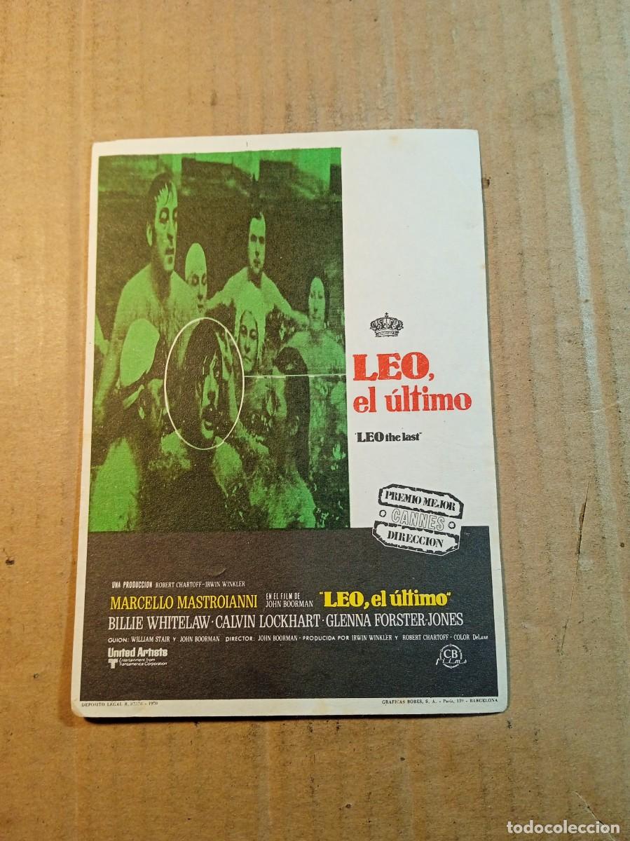 Cine: FOLLETO DE MANO SIN PUBLICIDAD LEO EL ULTIMO