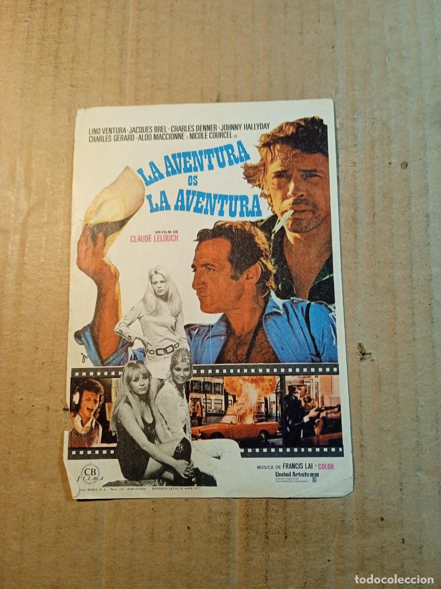 Cine: FOLLETO DE MANO SIN PUBLICIDAD LA VENTURA ES LA AVENTURA