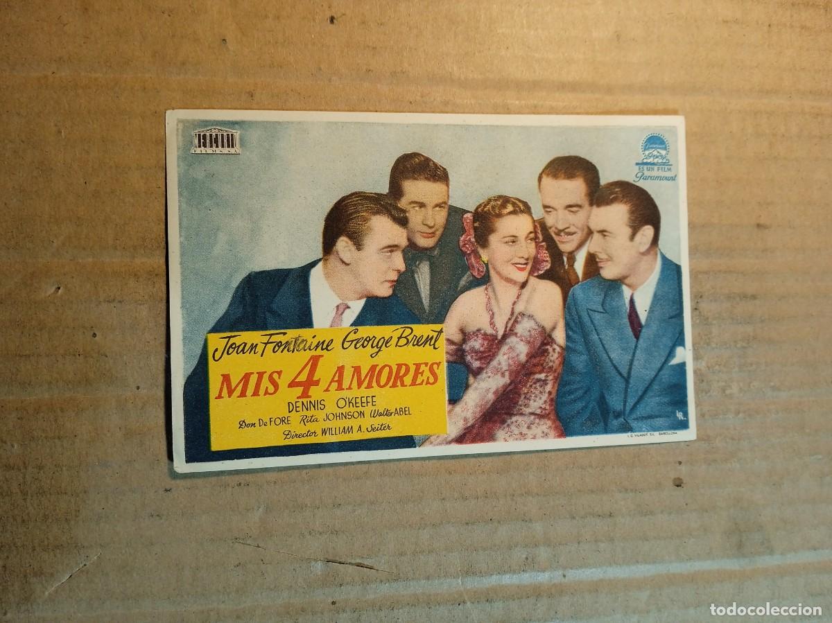 Cine: FOLLETO DE MANO SIN PUBLICIDAD MIS 4 AMORES