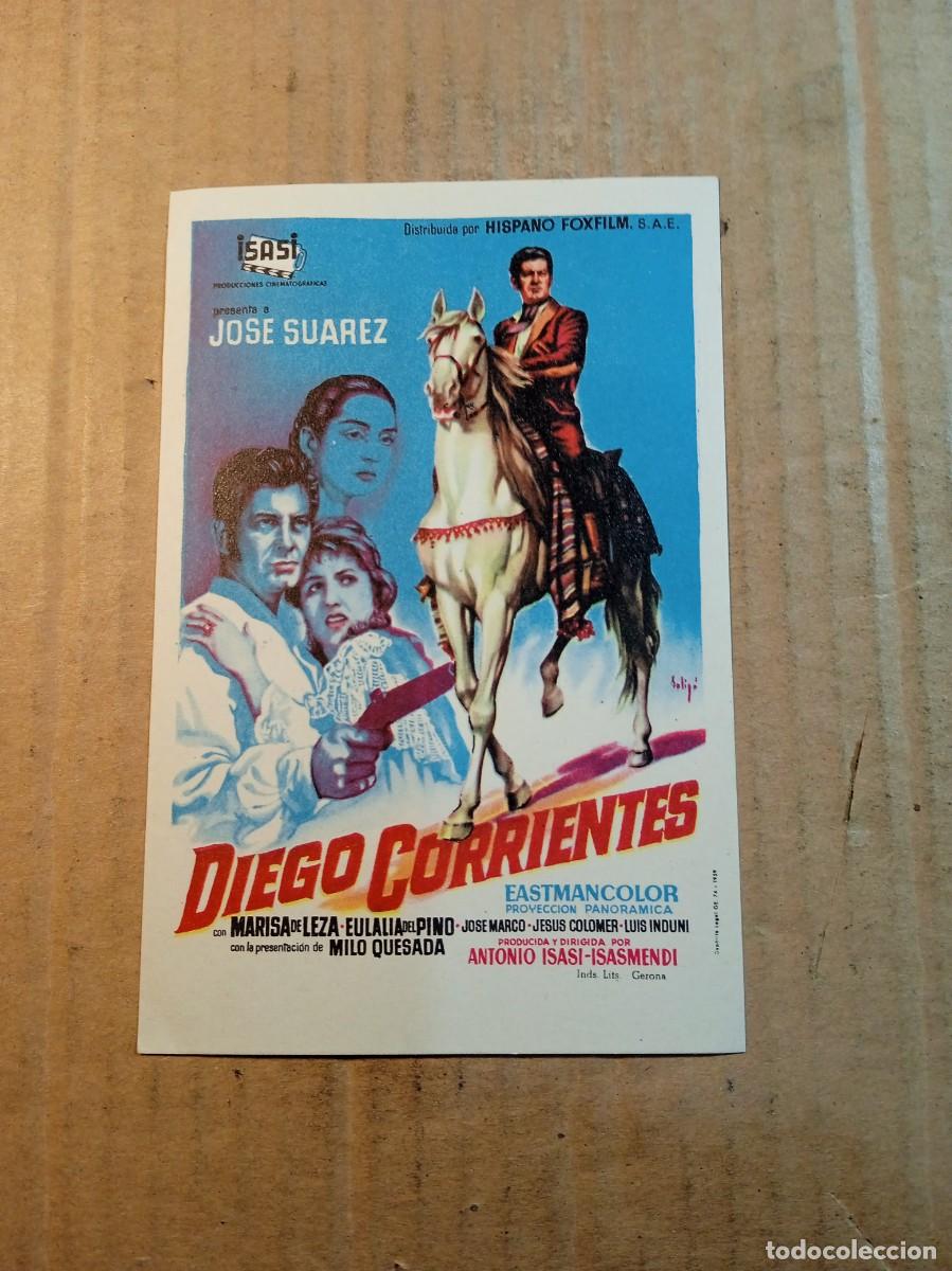 Cine: FOLLETO DE MANO SIN PUBLICIDAD DIEGO CORRIENTES