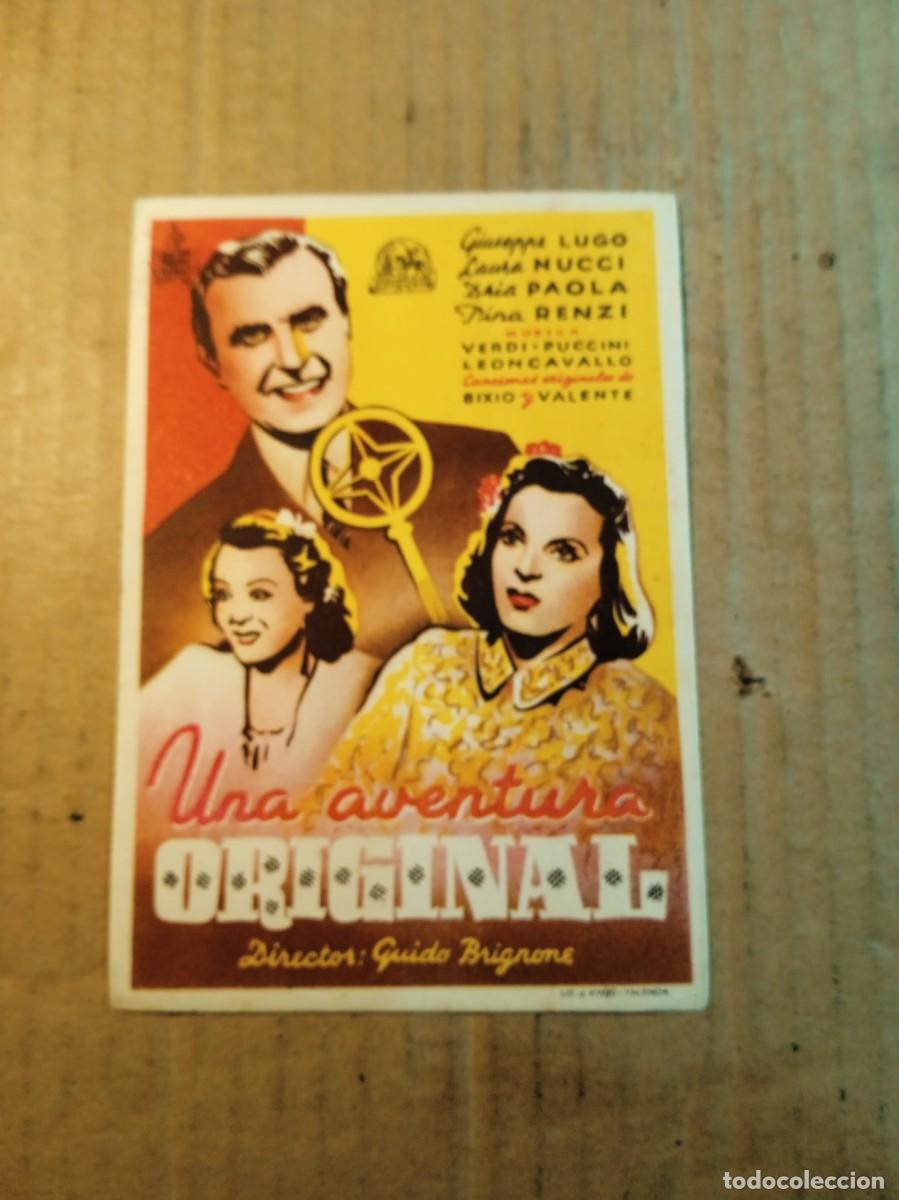 Cine: FOLLETO DE MANO SIN PUBLICIDAD UNA AVENTURA ORIGINAL