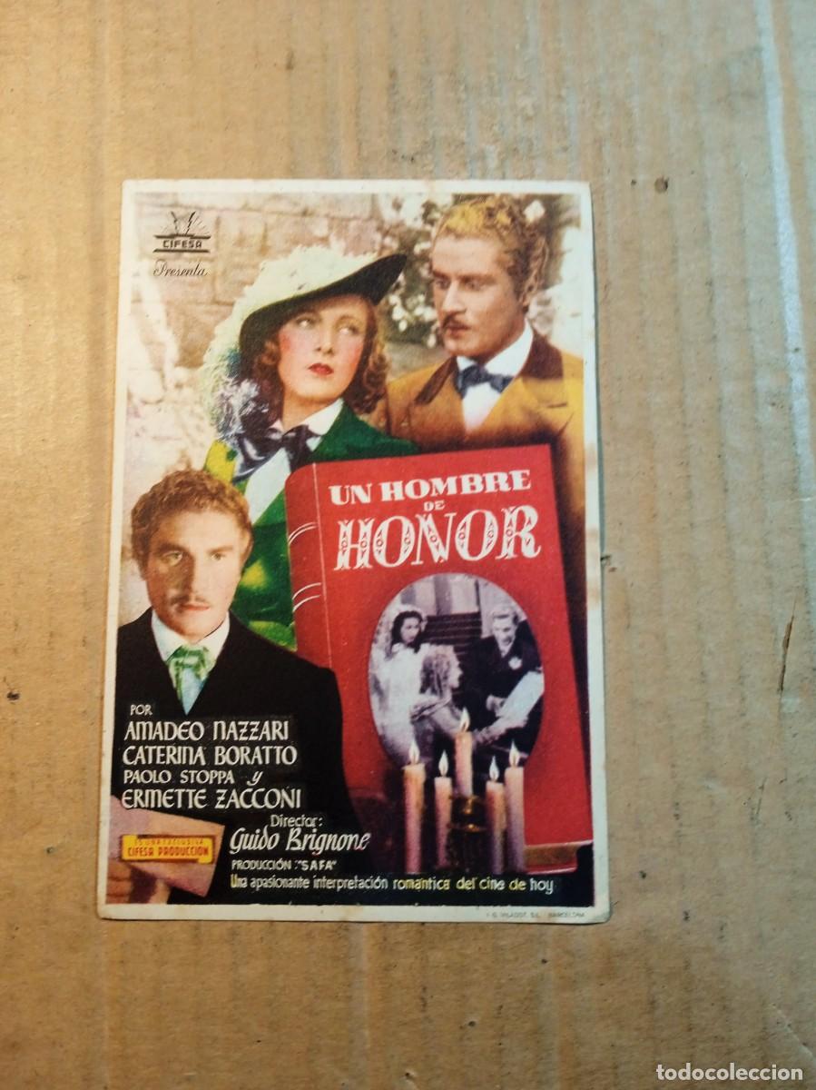 Cine: FOLLETO DE MANO SIN PUBLICIDAD UN HOMBRE DE HONOR