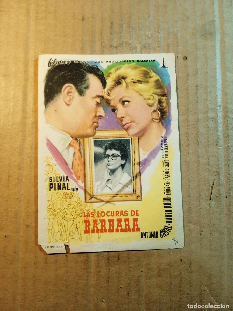 Cine: FOLLETO DE MANO SIN PUBLICIDAD LAS LOCURAS DE BARBARA