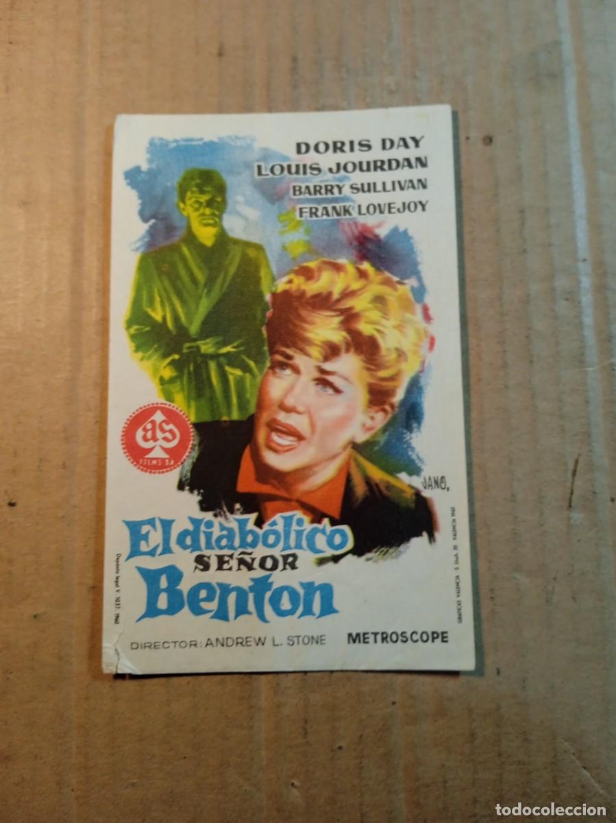 Cine: FOLLETO DE MANO SIN PUBLICIDAD EL DIABOLICO SE&Ntilde;OR BENTON