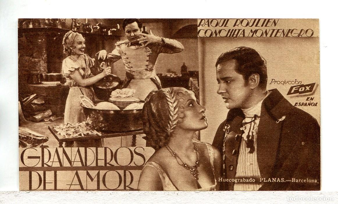 Cine: GRANADEROS DEL AMOR, con Conchita Montenegro.