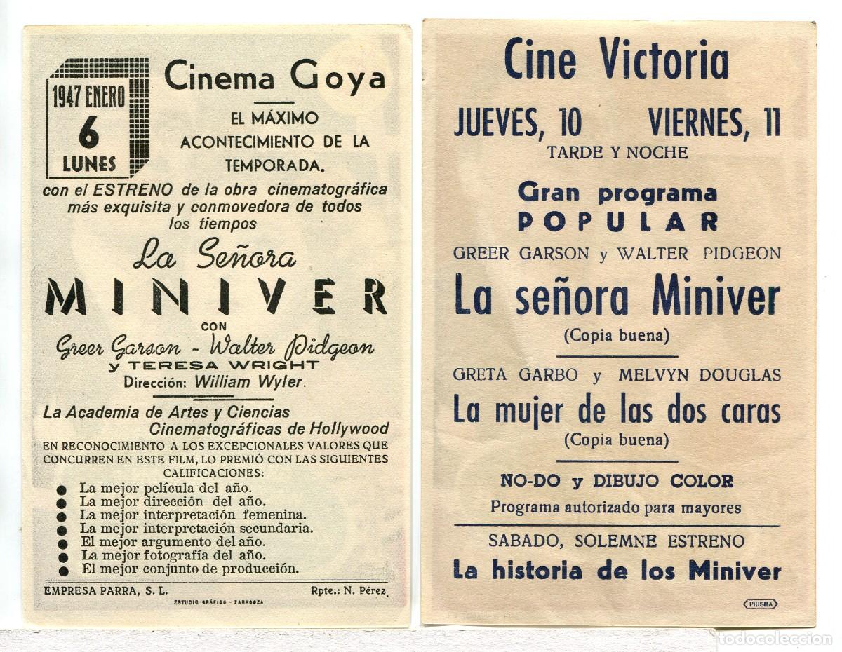 Cine: LA SE&Ntilde;ORA MINIVER, con Greer Garson. - Foto 2