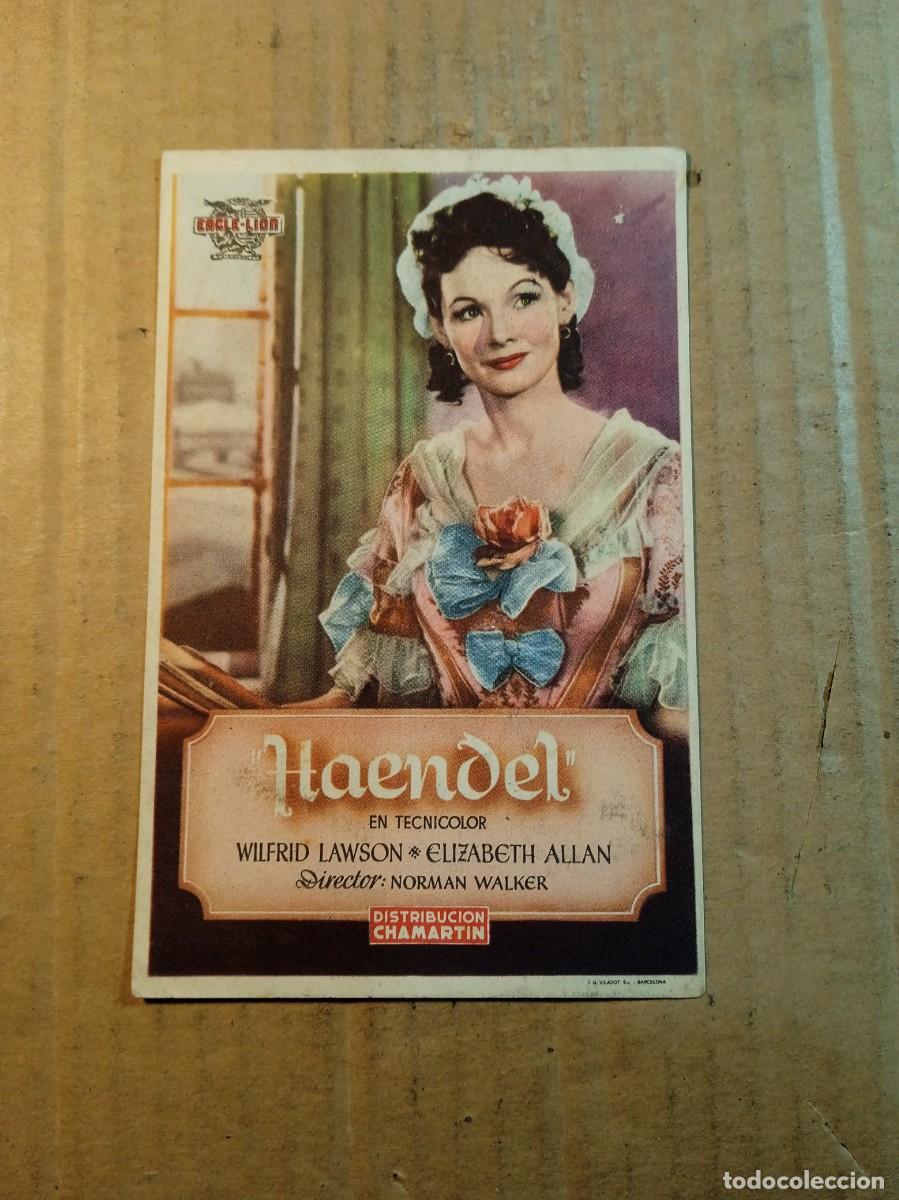 Cine: FOLLETO DE MANO SIN PUBLICIDAD HAENDEL