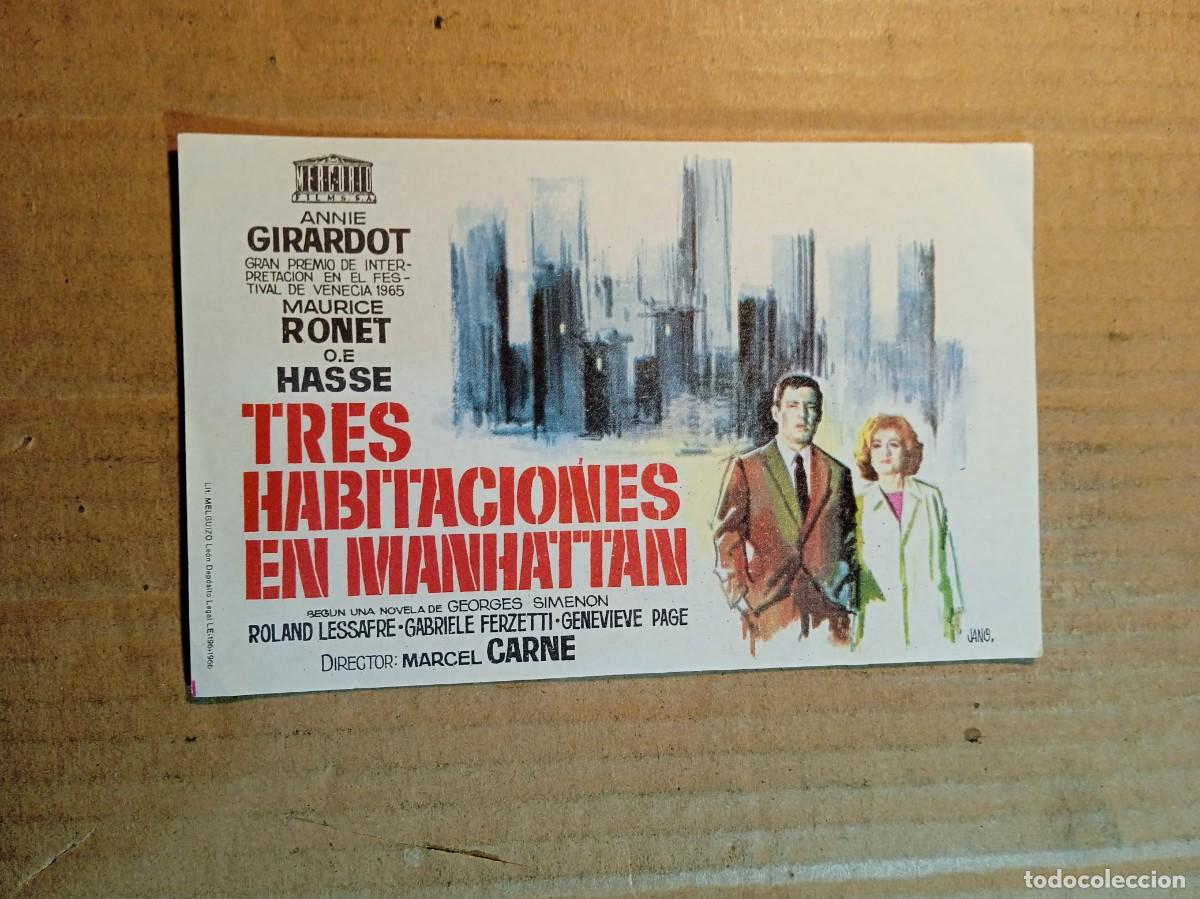Cine: FOLLETO DE MANO SIN PUBLICIDAD TRES HABITACIONES EN MANHATTAN